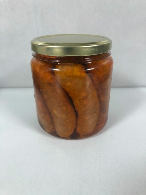 3 TARROS DE CHORIZOS DE ORZA ARTESANOS MACEO 785gr - Imagen 2