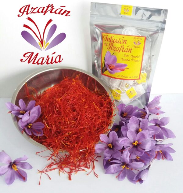4 paquetes de Infusión de Azafrán Manchego - Azafrán María - Imagen 2